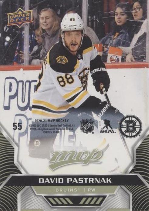 David Pastrnak #55 Boston Bruins | 2020-21 Upper Deck MVP Puzzle Backs