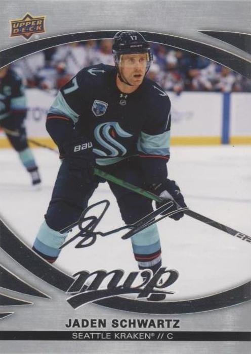 Jaden Schwartz #55 Seattle Kraken | 2023-24 Upper Deck MVP Silver Script