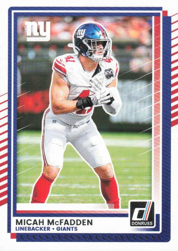 Micah McFadden #55 New York Giants | 2025 Donruss | NFL Football