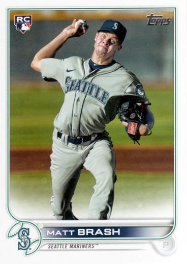 Matt Brash #561 Seattle Mariners (Factory set, white outline around RC logo) | 2022 Topps