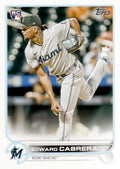 Edward Cabrera #566 Miami Marlins (Factory set, white outline around RC logo) | 2022 Topps