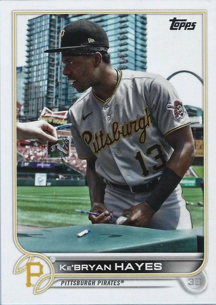 Ke'Bryan Hayes #56 Pittsburgh Pirates (Signing autographs) | 2022 Topps