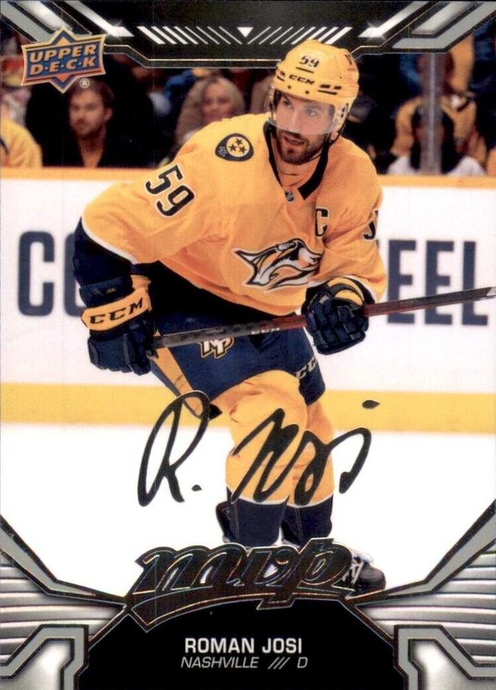 Roman Josi #56 Nashville Predators | 2022-23 Upper Deck MVP Silver Script