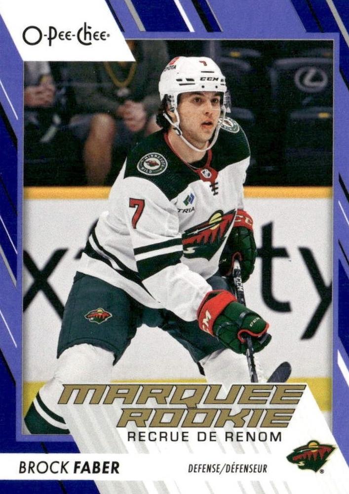 Brock Faber #580 Minnesota Wild | 2023-24 O-Pee-Chee Blue Border