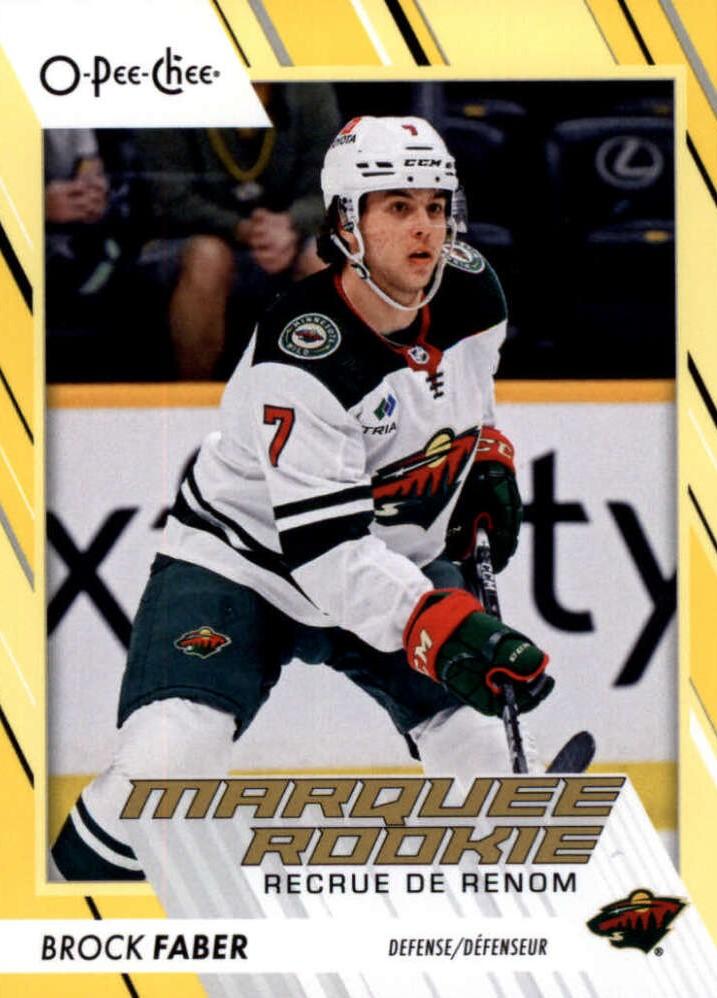 Brock Faber #580 Minnesota Wild | 2023-24 O-Pee-Chee Yellow Border