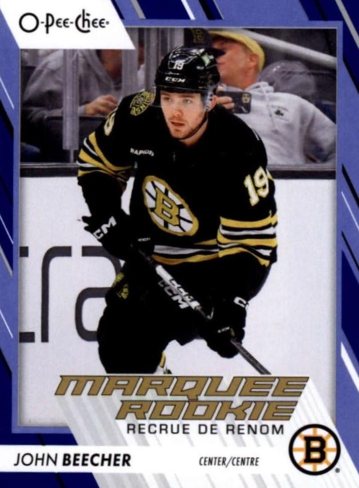 John Beecher #585 Boston Bruins | 2023-24 O-Pee-Chee Blue Border