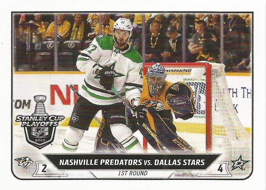 Nashville Predators vs. Dallas Stars #586 | 2019-20 Topps NHL Sticker Collection