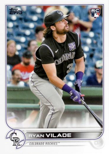 Ryan Vilade #586 Colorado Rockies (Factory set, white outline around RC logo) | 2022 Topps