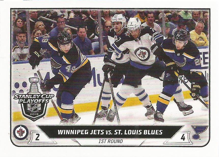 Winnipeg Jets vs. St. Louis Blues #587 | 2019-20 Topps NHL Sticker Collection