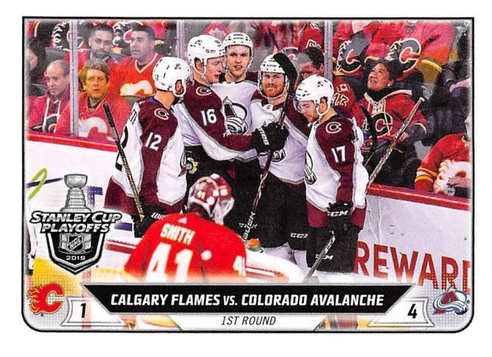 Calgary Flames vs. Colorado Avalanche #588 | 2019-20 Topps NHL Sticker Collection