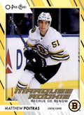 Matthew Poitras #588 Boston Bruins | 2023-24 O-Pee-Chee Yellow Border