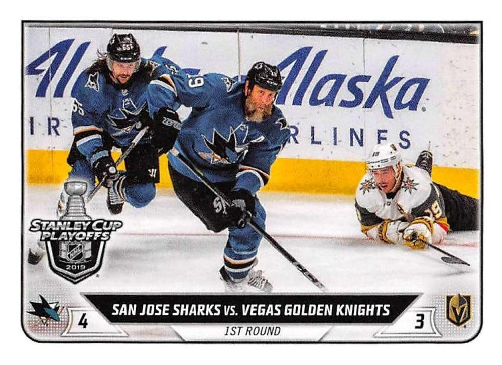 San Jose Sharks vs. Vegas Golden Knights #589 | 2019-20 Topps NHL Sticker Collection