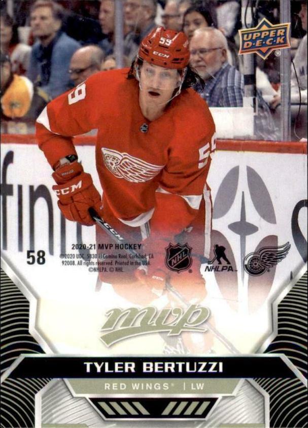 Tyler Bertuzzi #58 Detroit Red Wings | 2020-21 Upper Deck MVP Puzzle Backs