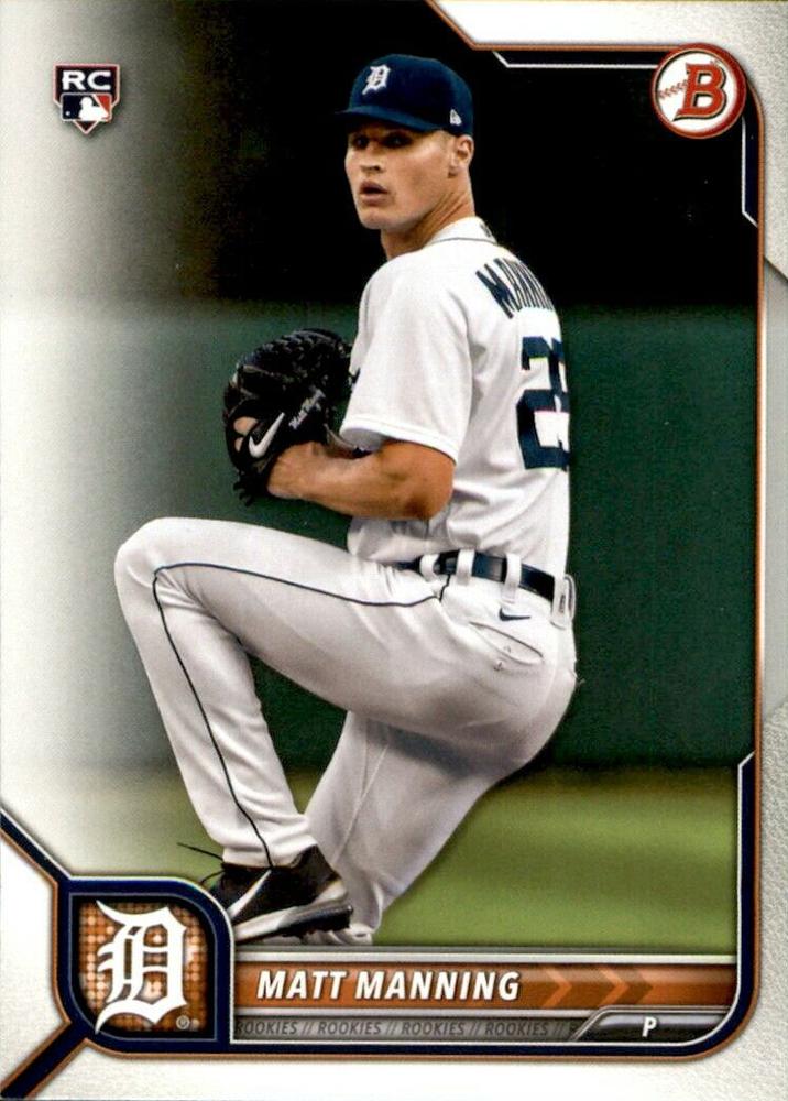 Matt Manning #58 Detroit Tigers | 2022 Bowman