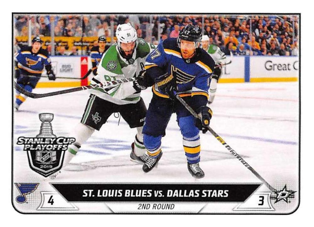 St. Louis Blues vs. Dallas Stars #590 | 2019-20 Topps NHL Sticker Collection