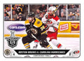 Boston Bruins vs. Carolina Hurricanes #593 | 2019-20 Topps NHL Sticker Collection