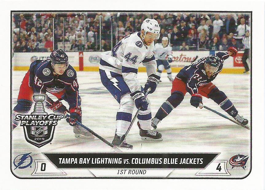 Tampa Bay Lightning vs. Columbus Blue Jackets #596 | 2019-20 Topps NHL Sticker Collection