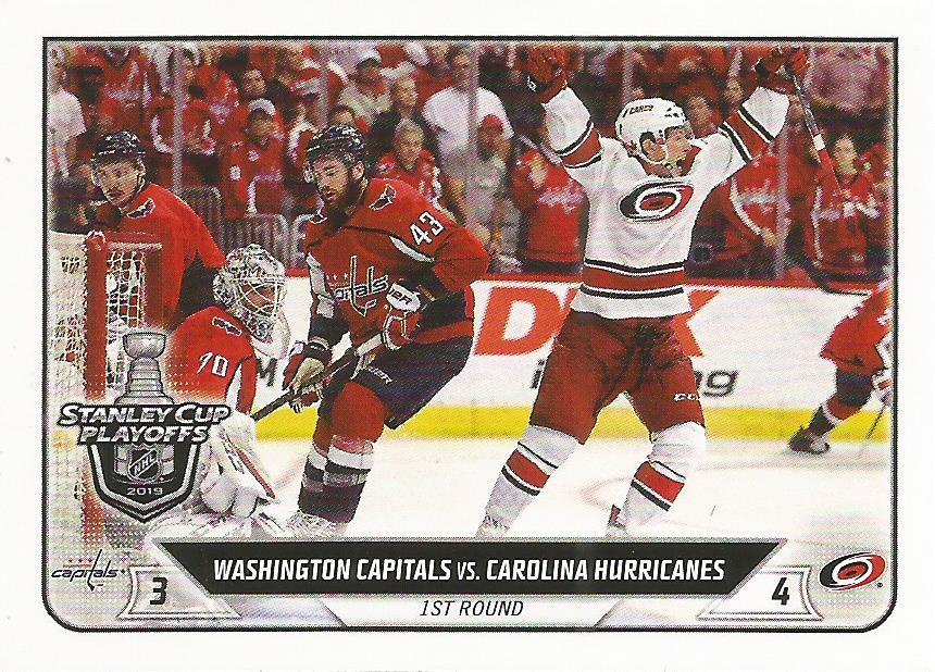 Washington Capitals vs. Carolina Hurricanes #598 | 2019-20 Topps NHL Sticker Collection