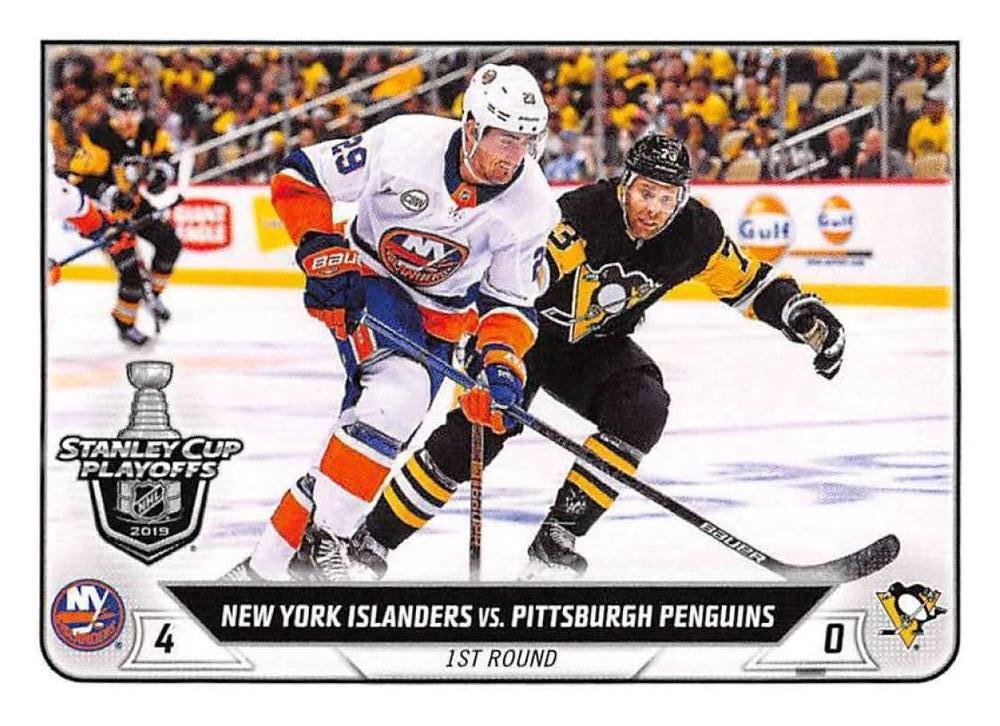 New York Islanders vs. Pittsburgh Penguins #599 | 2019-20 Topps NHL Sticker Collection