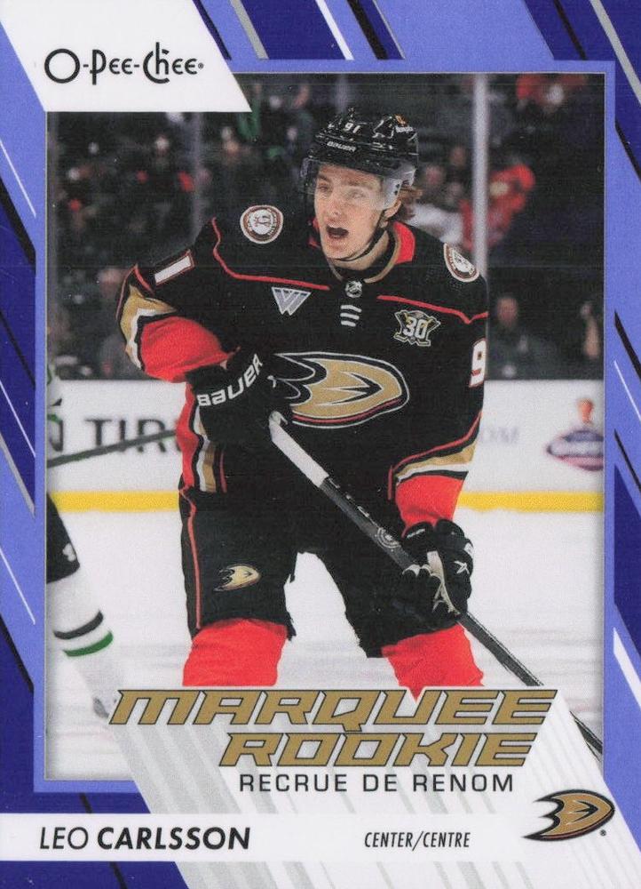 Leo Carlsson #599 Anaheim Ducks | 2023-24 O-Pee-Chee Blue Border