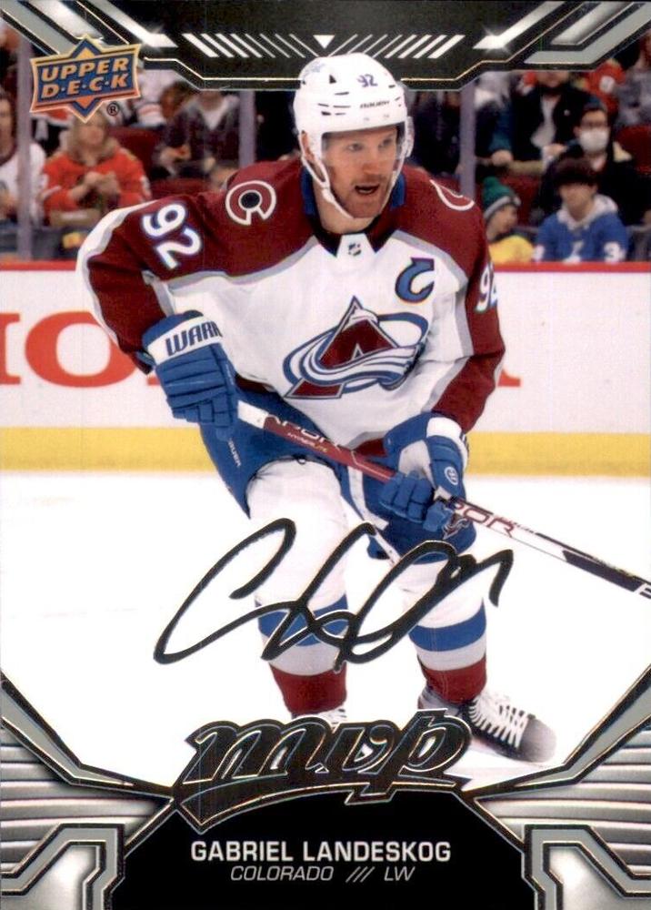 Gabriel Landeskog #59 Colorado Avalanche | 2022-23 Upper Deck MVP Silver Script