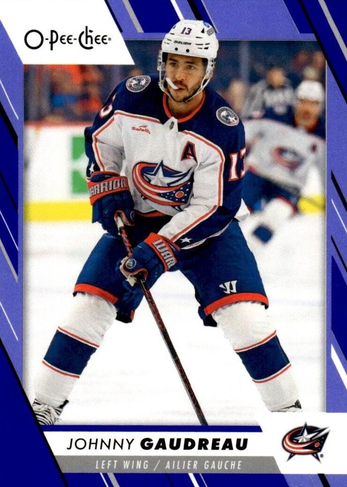 Johnny Gaudreau #5 Columbus Blue Jackets | 2023-24 O-Pee-Chee Blue Border