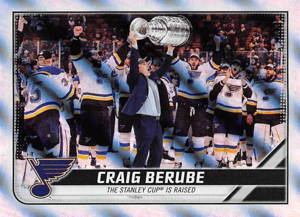 Craig Berube FOIL #608 St. Louis Blues | 2019-20 Topps NHL Sticker Collection