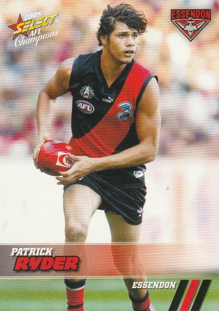 Patrick Ryder #60 Essendon Bombers | 2008 Select AFL Champions