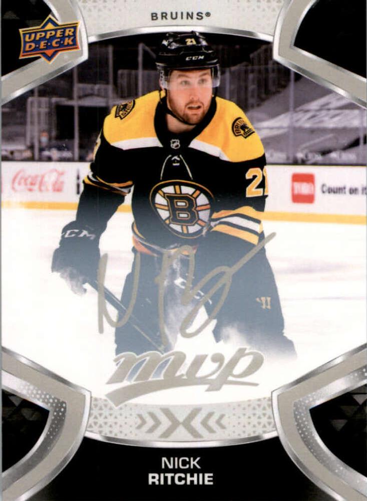 Nick Ritchie #60 Boston Bruins | 2021-22 Upper Deck MVP Silver Script