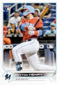 Payton Henry #611 Miami Marlins (Factory set, white outline around RC logo) | 2022 Topps
