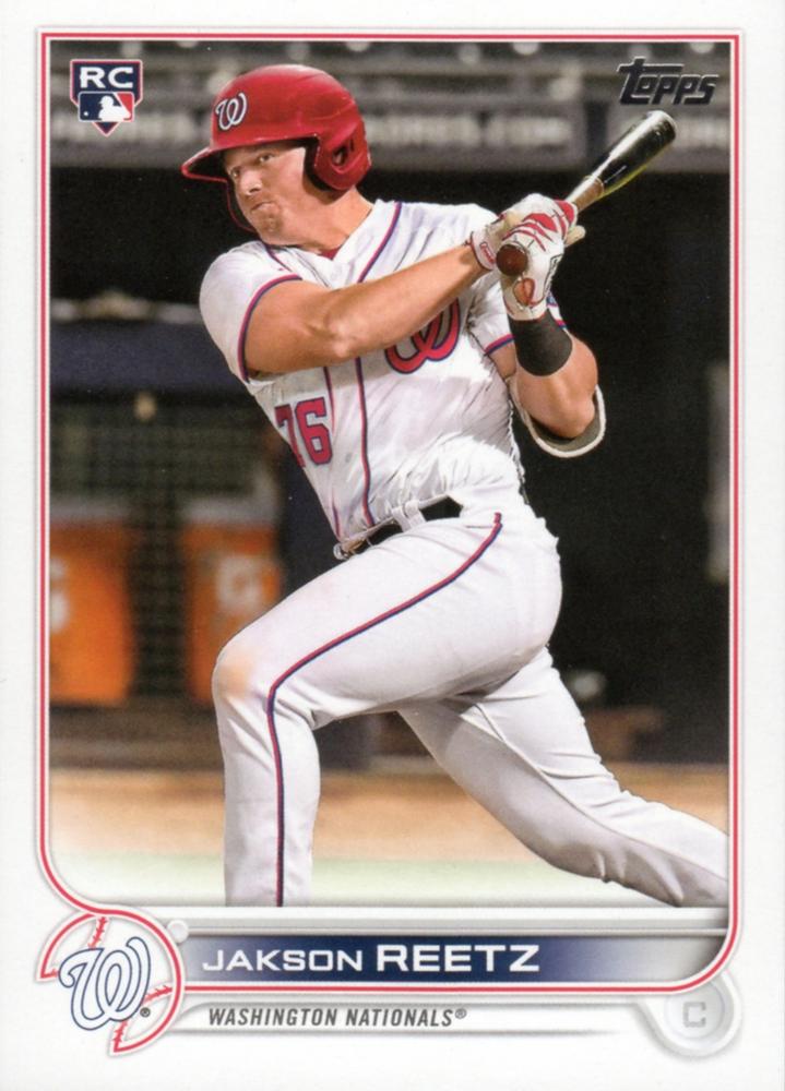 Jakson Reetz #61 Washington Nationals (Factory set, Large RC logo) | 2022 Topps