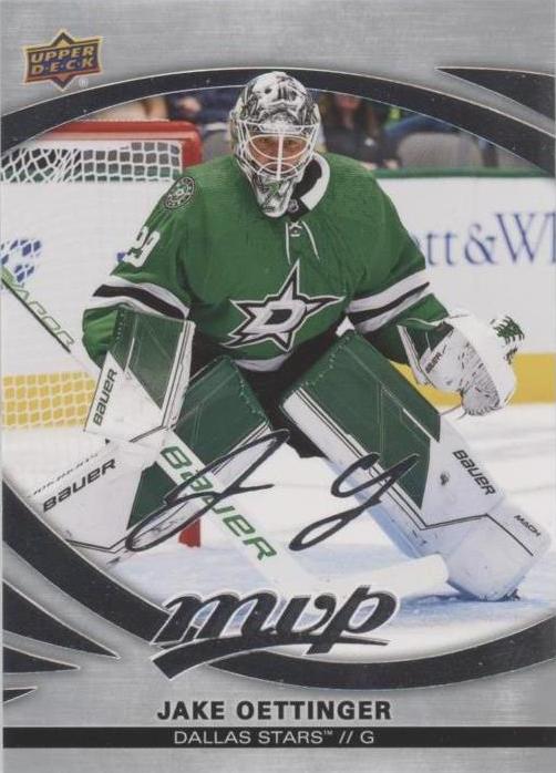 Jake Oettinger #61 Dallas Stars | 2023-24 Upper Deck MVP Silver Script