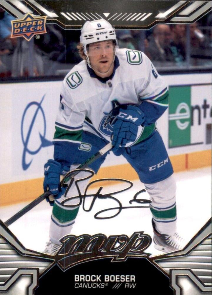 Brock Boeser #62 Vancouver Canucks | 2022-23 Upper Deck MVP Silver Script