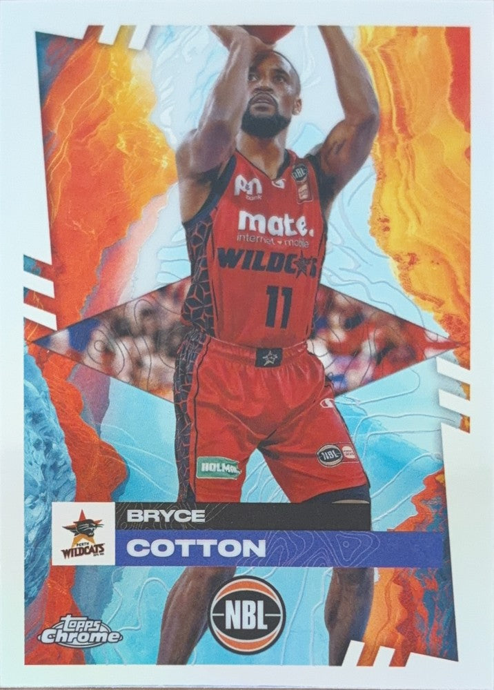 Bryce Cotton #62 Perth Wildcats | 2024-25 Topps Chrome NBL (front)