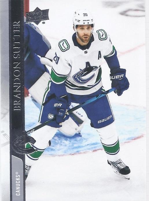 Brandon Sutter #638 Vancouver Canucks | 2020-21 Upper Deck