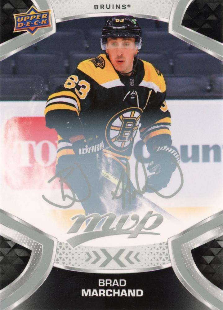 Brad Marchand #63 Boston Bruins | 2021-22 Upper Deck MVP Silver Script