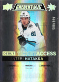 Santeri Hatakka #63 San Jose Sharks | 2021-22 Upper Deck Credentials