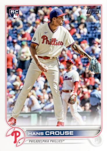 Hans Crouse #642 Philadelphia Phillies (Factory set, white outline around RC logo) | 2022 Topps
