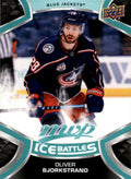 Oliver Bjorkstrand #64 Columbus Blue Jackets | 2021-22 Upper Deck MVP Ice Battles