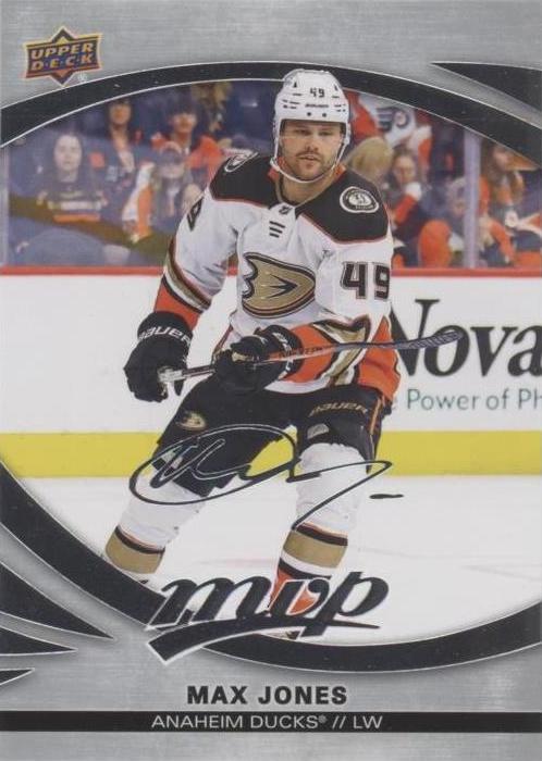 Max Jones #65 Anaheim Ducks | 2023-24 Upper Deck MVP Silver Script