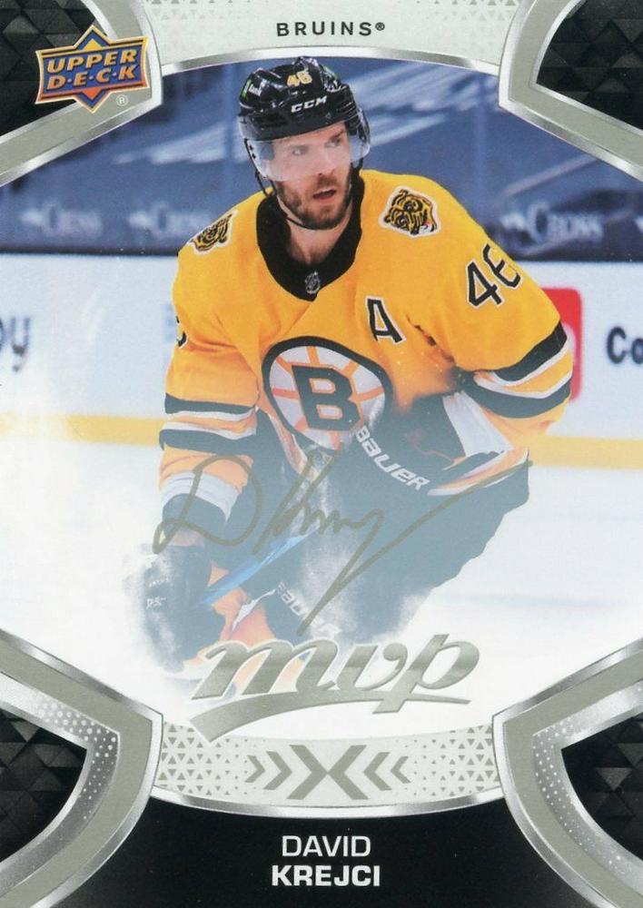 David Krejci #66 Boston Bruins | 2021-22 Upper Deck MVP Silver Script