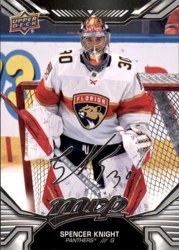 Spencer Knight #66 Florida Panthers | 2022-23 Upper Deck MVP Silver Script