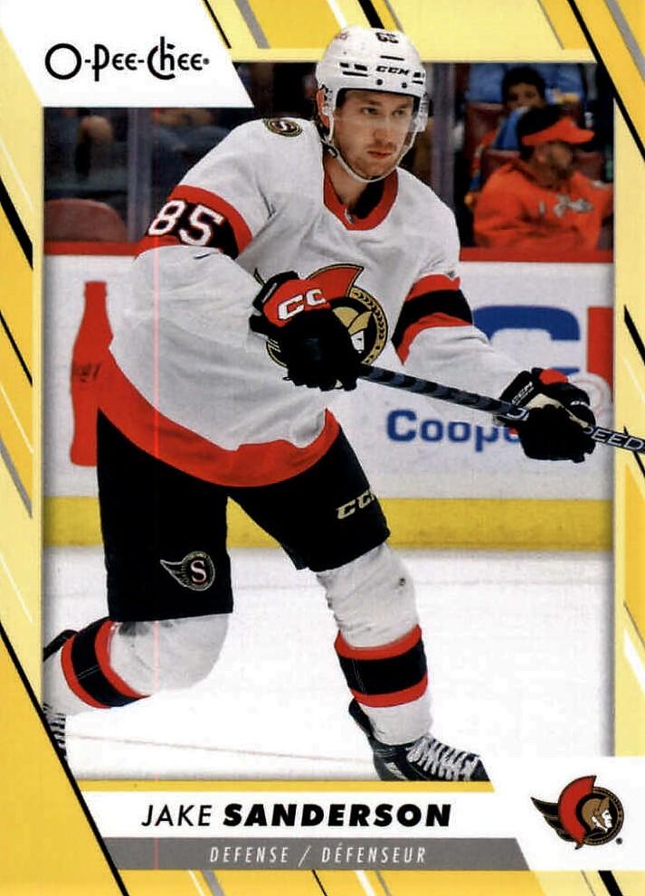 Jake Sanderson #66 Ottawa Senators | 2023-24 O-Pee-Chee Yellow Border