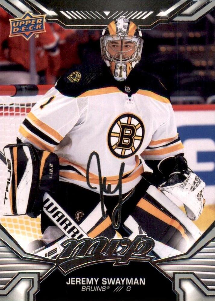 Jeremy Swayman #67 Boston Bruins | 2022-23 Upper Deck MVP Silver Script