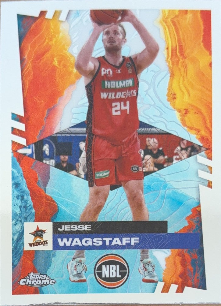 Jesse Wagstaff #67 Perth Wildcats | 2024-25 Topps Chrome NBL (front)