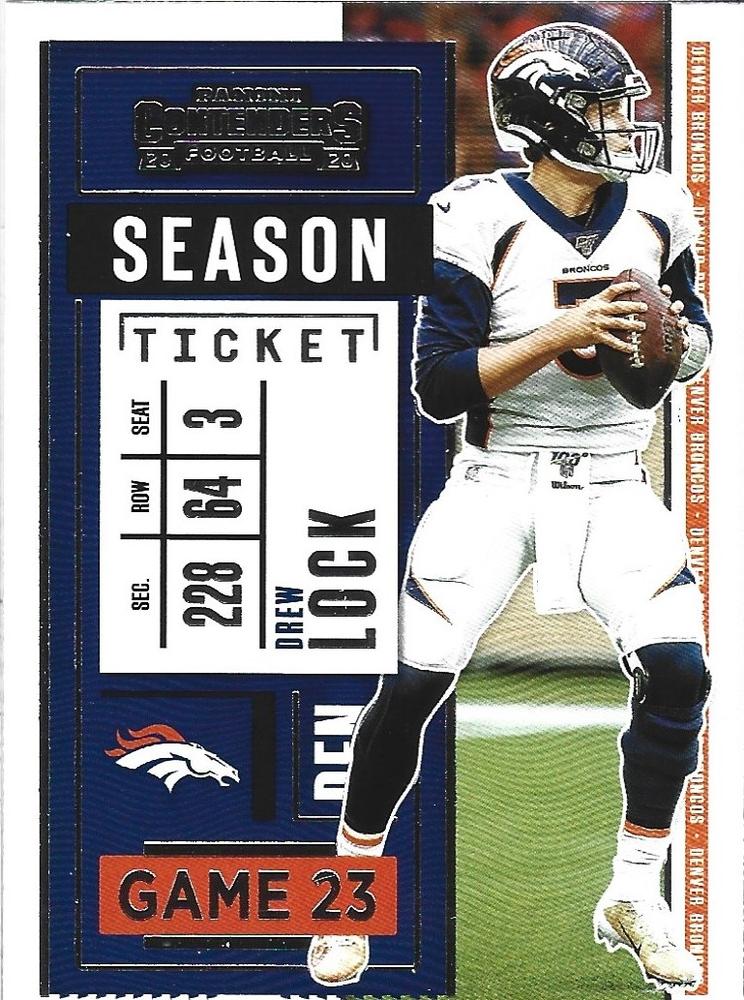 Drew Lock #69 Denver Broncos | 2020 Panini Contenders |  | NFL Football