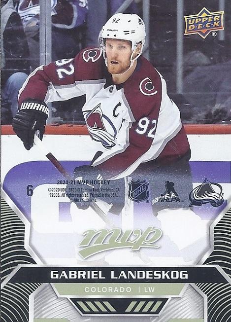 Gabriel Landeskog #6 Colorado Avalanche | 2020-21 Upper Deck MVP Puzzle Backs