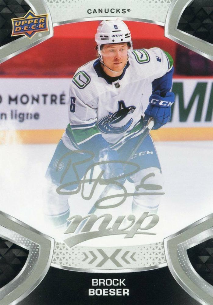 Brock Boeser #6 Vancouver Canucks | 2021-22 Upper Deck MVP Silver Script
