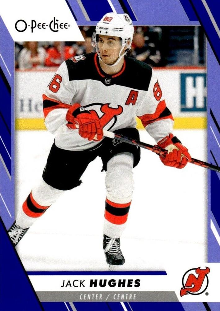 Jack Hughes #6 New Jersey Devils | 2023-24 O-Pee-Chee Blue Border