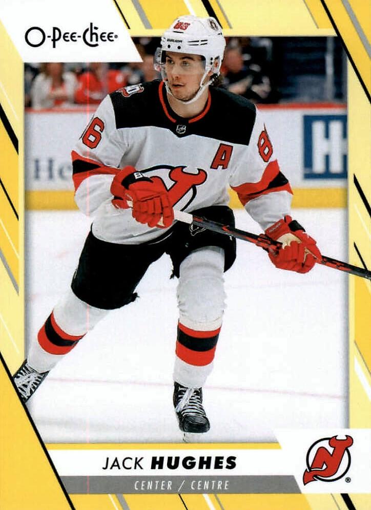 Jack Hughes #6 New Jersey Devils | 2023-24 O-Pee-Chee Yellow Border